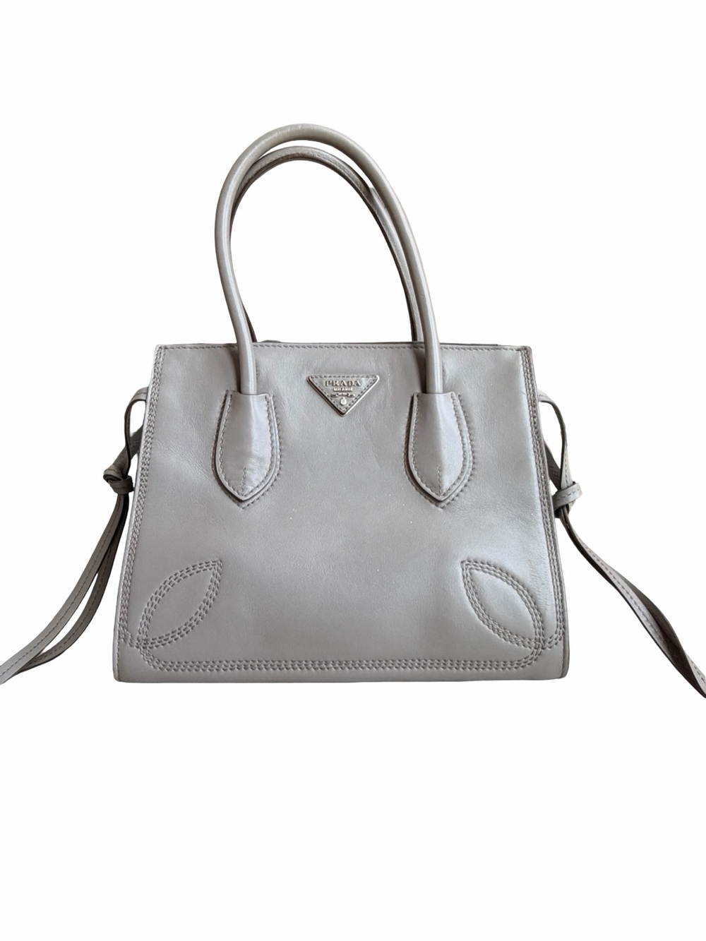 PRADA B2925R City Sport Calfskin Tote Argilla NWOT